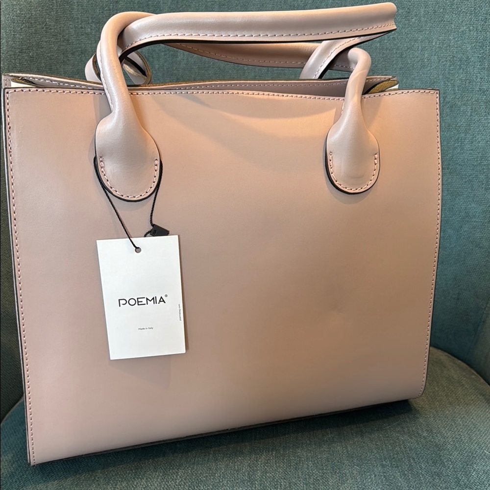 Poema Pink Tote Bag with Minimalist Design